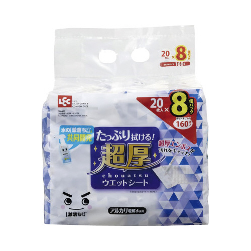 水の激落ち　超厚ウエットシート２０枚×８Ｐ画像