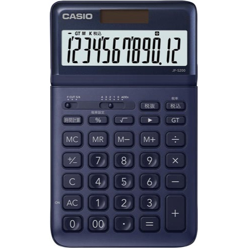 スタイリッシュ電卓　ネイビー画像