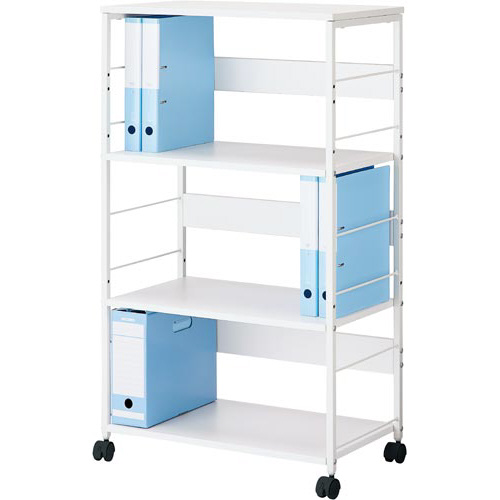 ＣＮデスクサイドワゴンＮ　ハイタイプ　ホワイト画像