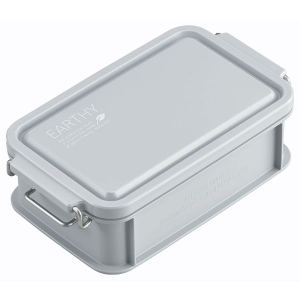 弁当容器 EARTHY コンテナランチボックス(仕切付) CNT-600 グレー画像
