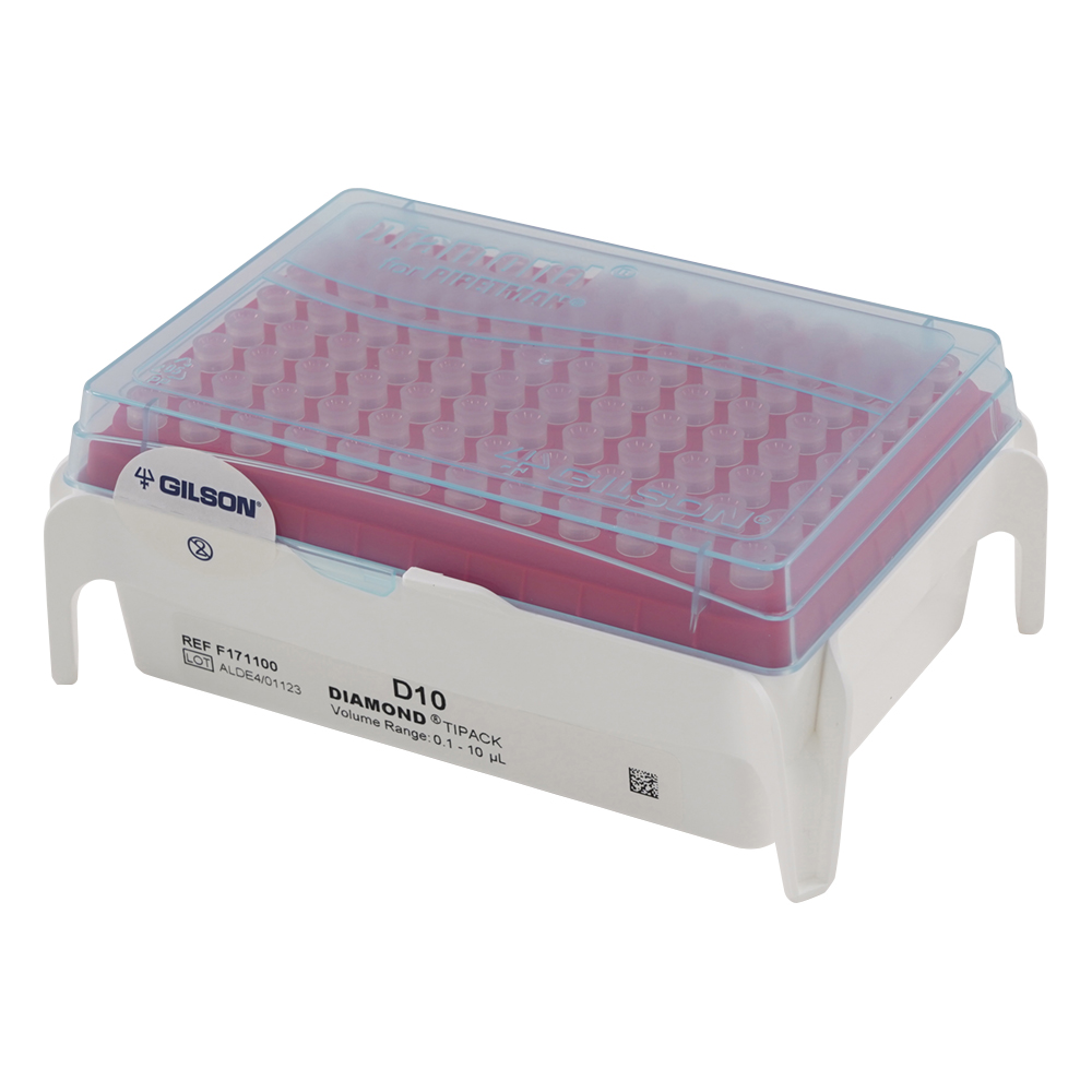ダイアモンドチップ　D10T　Tipack　未滅菌　0.1～10μL　96本×10箱入画像