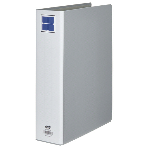 片開きﾊﾟｲﾌﾟ式ﾌｧｲﾙE A4ﾀﾃ 500枚収容 50mmとじ 背幅76mm ｸﾞﾚｰ 1ｾｯﾄ(30冊)