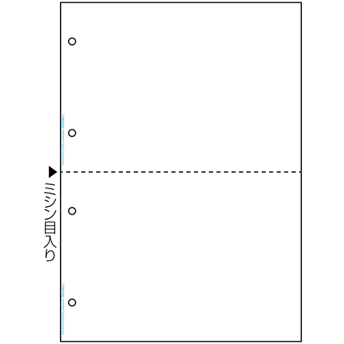 ﾏﾙﾁﾌﾟﾘﾝﾀ帳票 抗菌ﾀｲﾌﾟ A4 白紙 2面 4穴 1冊(50枚)画像