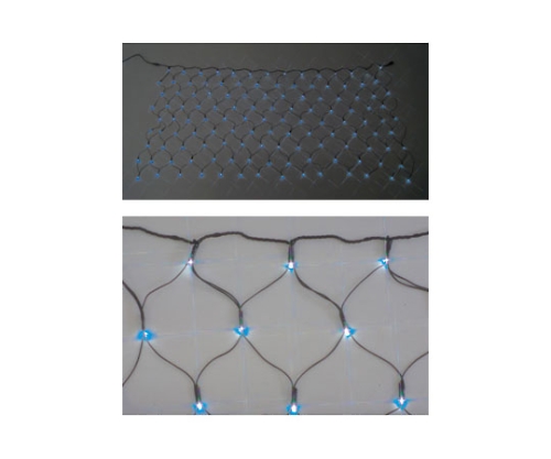 LEDクロスネット(SJシリーズ) 明るいLED光が全体に広がるメッシュ状のデザインが見える状態