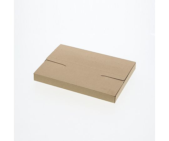 ダンボール　ラクポスBOX　240-25　10枚 外側に茶色いクラフト紙が見える四角い箱が整然と積まれている状態