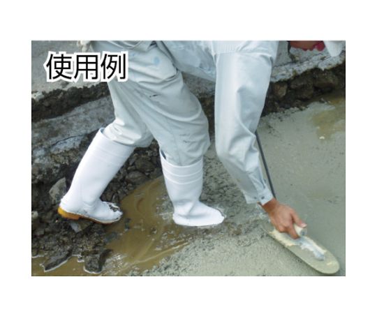 耐油長靴先芯入り　ガロア#1ブラックL 真上から見た状態で、つま先部分の先芯が強調された特長的なデザイン