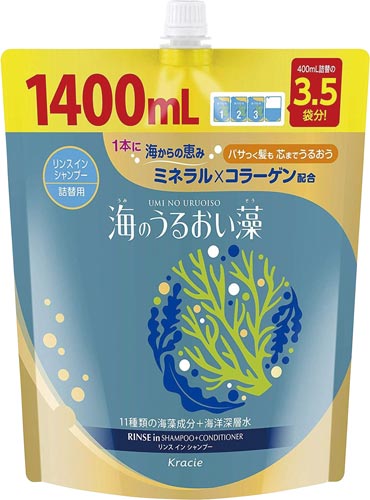 海のうるおい藻　リンスインシャンプー　詰替１．４Ｌ画像
