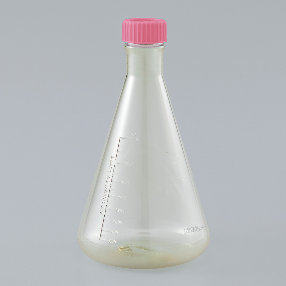ビオラモディスポ滅菌三角フラスコ 2000mL ベントフィルターキャップ 1箱（6個入）画像