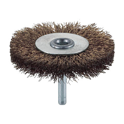 軸付ﾎｲｰﾙﾌﾞﾗｼ(軸径6mm)(ｺﾞｰﾙﾄﾞﾒｯｷ) 線径0.25mm 外径75mm 1個画像