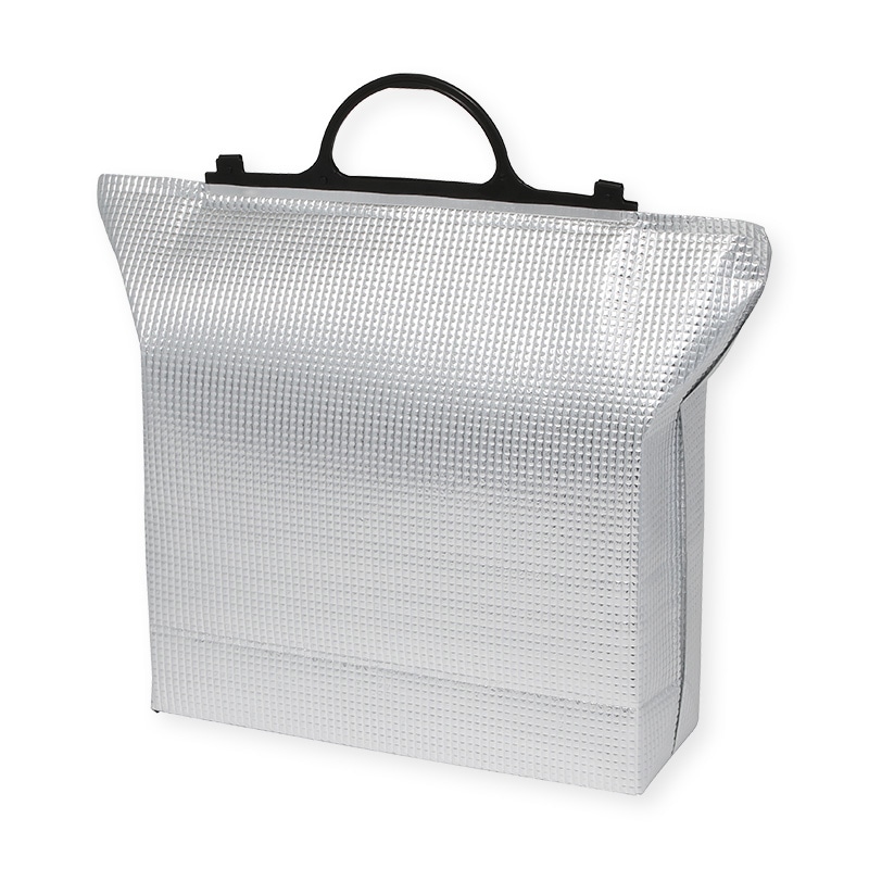 手提げ保冷角底袋（黒）　マチ特大　１０Ｐ画像