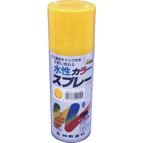 水性カラースプレー　イエロー　300ML　1本画像