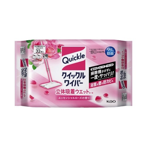 クイックルワイパー立体吸着ＷＳローズ３２枚×１０画像