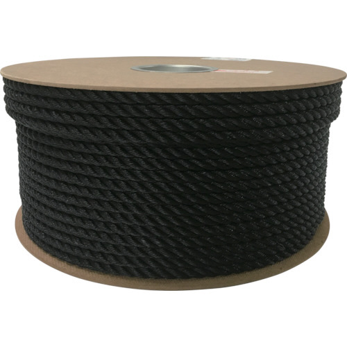 ﾎﾟﾘｴﾁﾚﾝﾛｰﾌﾟﾄﾞﾗﾑ巻 9mm×150m ﾌﾞﾗｯｸ 1巻画像