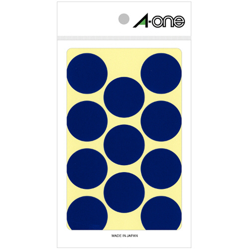 ｶﾗｰﾗﾍﾞﾙ 丸型 直径30mm 青 1ﾊﾟｯｸ(154片:11片×14ｼｰﾄ)画像