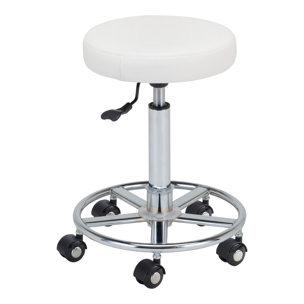 カラートレンドチェアー 背もたれ無し ホワイト画像