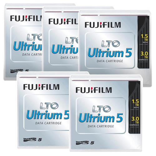 LTO Ultrium5 ﾃﾞｰﾀｶｰﾄﾘｯｼﾞ ﾊﾞｰｺｰﾄﾞﾗﾍﾞﾙ(横型)付 1.5TB/3.0TB 1ﾊﾟｯｸ(5巻)