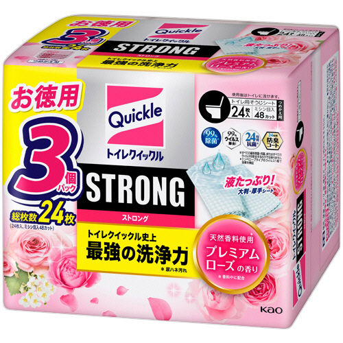 ﾄｲﾚｸｲｯｸﾙ STRONG ﾌﾟﾚﾐｱﾑﾛｰｽﾞの香り つめかえ用 1ﾊﾟｯｸ(24枚)画像
