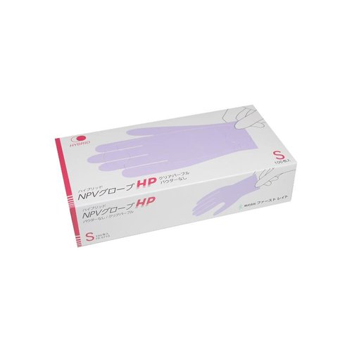 塩ビ手袋 FR-6710 ハイブリッドNPVグローブHP S 100枚入 ファーストレイト画像