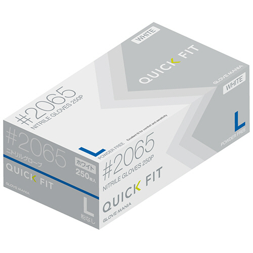 ﾆﾄﾘﾙｸﾞﾛｰﾌﾞ ｸｲｯｸﾌｨｯﾄ 粉なし ﾎﾜｲﾄ L 1箱(250枚)画像