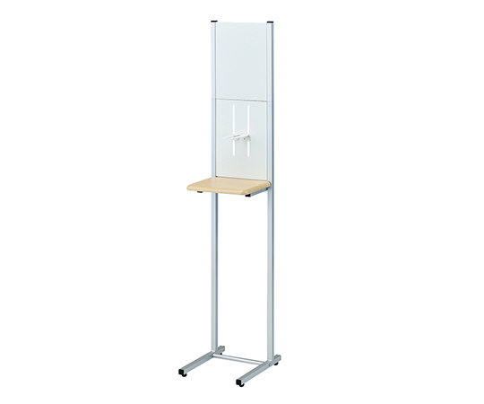 アルコール消毒液ポンプスタンド　プレート付き画像