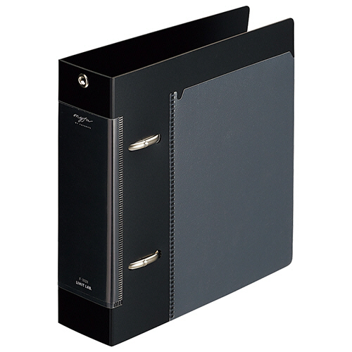 myfa ｺﾚｸｼｮﾝﾌｧｲﾙ ﾐﾆ ﾜｲﾄﾞ 2穴 背幅45mm ｼﾞｪｯﾄﾌﾞﾗｯｸ 1冊画像