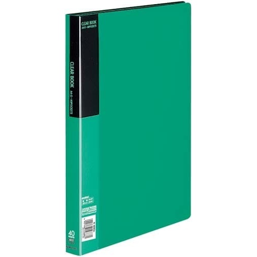 クリヤーブックベーシックＡ４縦４０ポケット緑１０冊画像