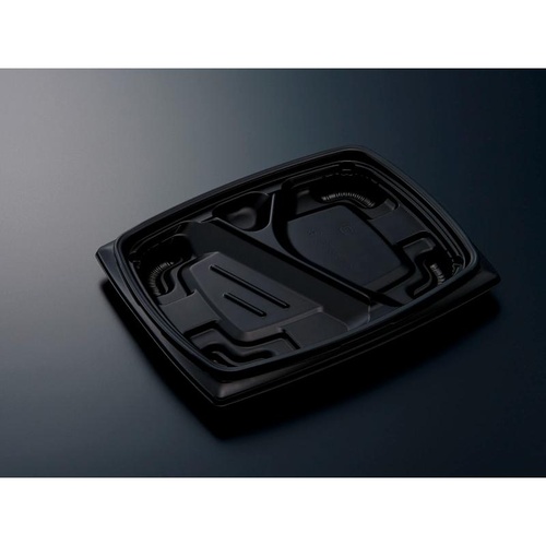 中央化学 弁当容器 CT リル 24-20L BK 本体画像