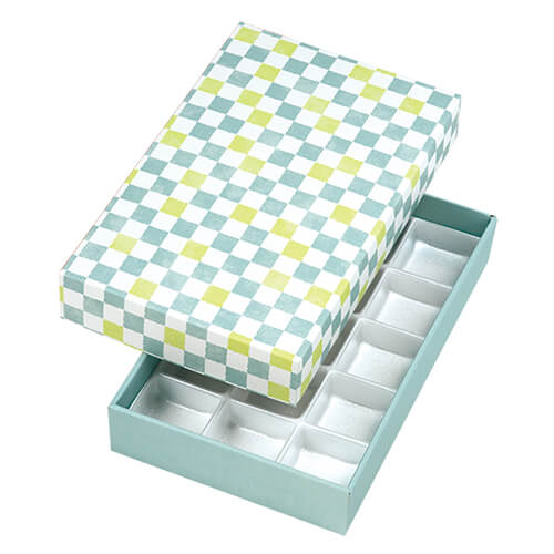 格子　そら色１５ヶ入　トレーなし画像