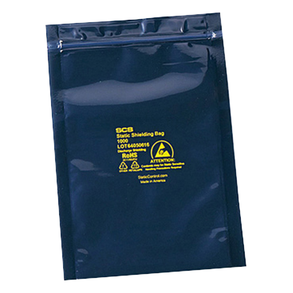 ESDシールドバッグ（4層タイプ） ジッパー付き 380×450×0.076 1箱（100枚入）