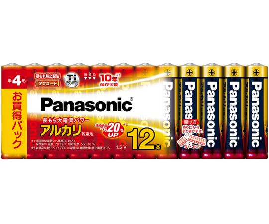 アルカリ乾電池　単4形　12本パック　LR03XJ/12SW画像