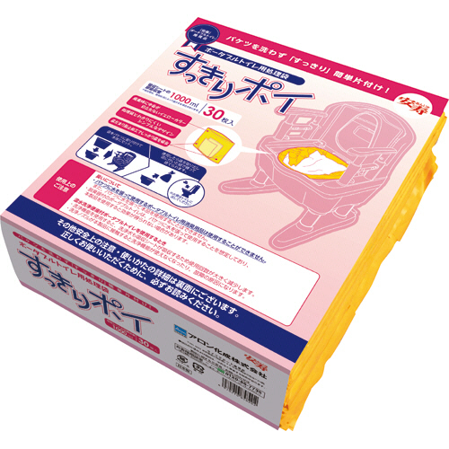 ﾎﾟｰﾀﾌﾞﾙﾄｲﾚ用処理袋 すっきりﾎﾟｲ ｲｴﾛｰ 1ﾊﾟｯｸ(30枚)画像