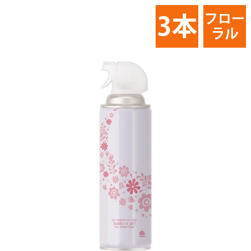トイレの消臭スプレー　スッキーリエア!　エアリーホワイトフローラルの香り　350mL　1セット(3本)画像