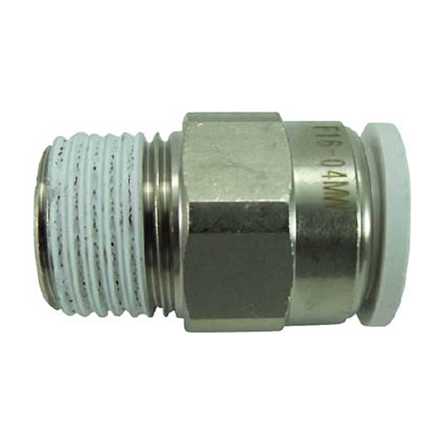 ﾀｯﾁｺﾈｸﾀｰﾌｧｲﾌﾞ ﾒｲﾙｺﾈｸﾀｰ W(白)16mm･R1/2 1個画像