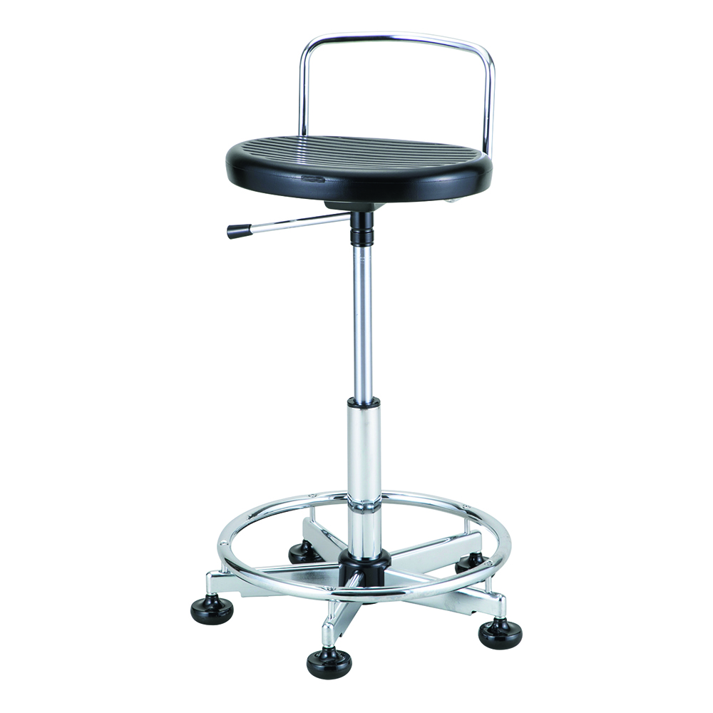 クリーンルーム用チェアー（固定脚タイプ）背有り リング有り