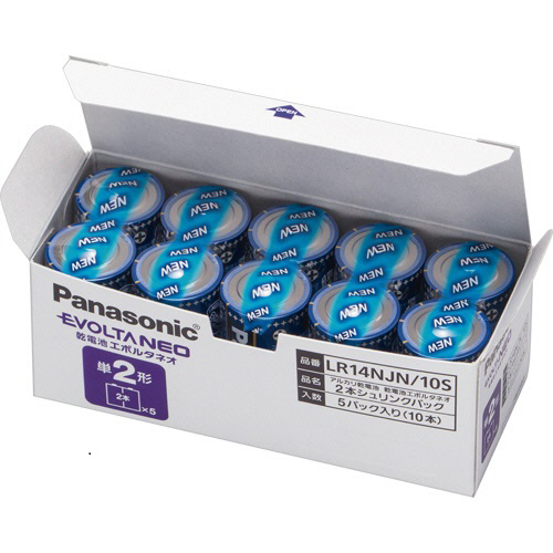 ｱﾙｶﾘ乾電池 ｴﾎﾞﾙﾀNEO 単2形 1ｾｯﾄ(50本:10本×5箱)画像