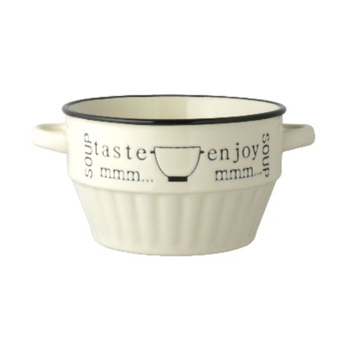スープカップ 430ml enjoy 食器 洋食器 マグカップ 陶器 ホワイト画像