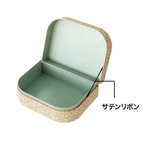 ギフト箱 ヴィンテージファブリック貼箱 マノン-S(4個) ヘッズ 鮮やかな色合いのヴィンテージファブリックが施されたギフト箱の上面