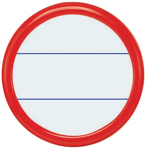 丸型名札　安全ピン・クリップ両用型　赤　１０個画像