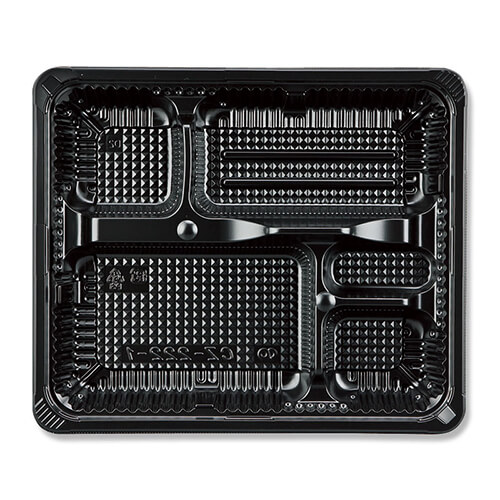 シーピー化成 弁当容器 CZ-222-1 BS黒 本体(N) 50枚画像