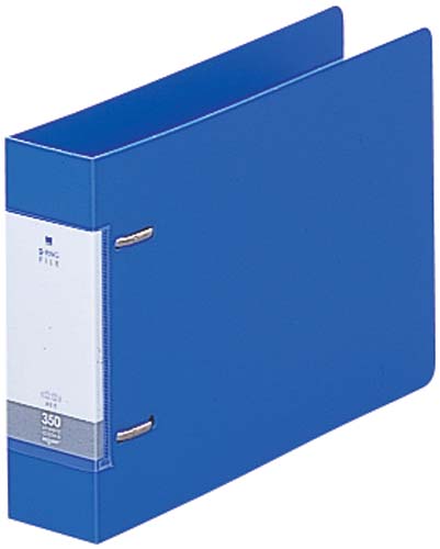 Ｄリング２穴ファイル　青Ａ５横背幅４６ｍｍ画像