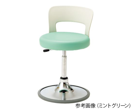メディカルソフトスツール（ラバープロテクタ付き）　背付き　ミントグリーン