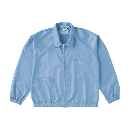 制電糸ｸﾞﾘｯﾄﾞ仕様ｼﾞｬｹｯﾄ(衿付) ﾌﾞﾙｰ L 1着画像