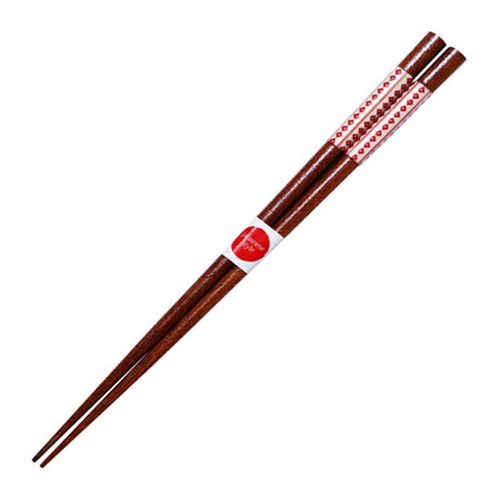 箸 23cm ジャパニーズスタイル陶器柄 木製 渋柿画像