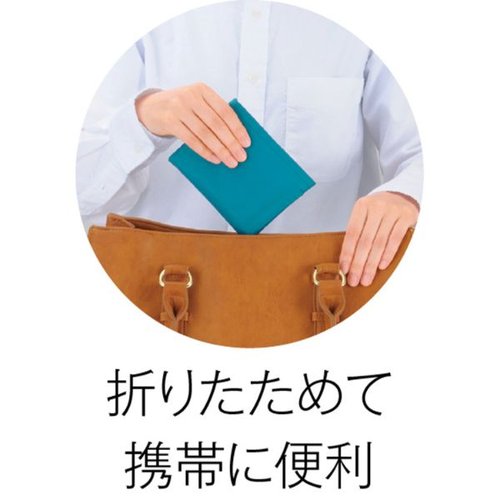 エコバッグ Ecolor 折りたたみマイバッグ(ブルー) 2370771 折りたたまれた状態でカラフルなデザインが見えるバッグ