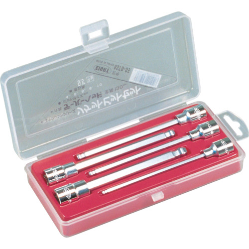 六角ｿｹｯﾄﾋﾞｯﾄ ﾃｰﾊﾟｰ 130(差込角9.5)5点ｾｯﾄ 4-10 1ｾｯﾄ画像