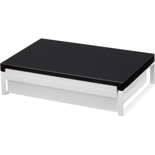 机上台　引出し付　幅３９０ｍｍ　黒画像