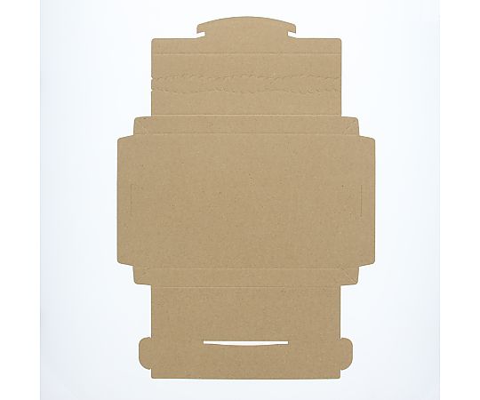 ダンボール　ラクポスBOX　240-25　10枚 横から撮影された、整然と並んだ段ボール箱10枚の様子
