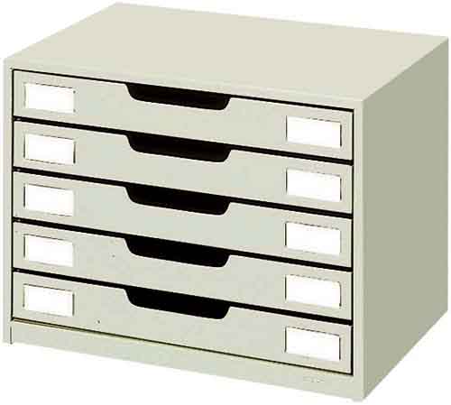 レターケーススチール引き出しタイプＡ４横５段画像