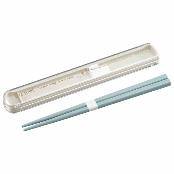 弁当小物 ひのきのぷら 引フタ箸箱セット HS-16 ブルー画像