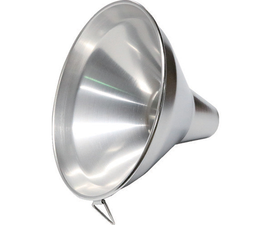 ステンレス太口ロート金具付き（粉ロート）　上径φ210×下径φ48×全長167　足長65画像